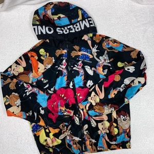 Members only space jam hooded windbreaker boys 18
